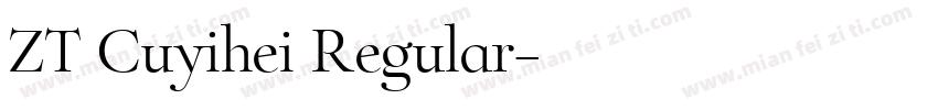 ZT Cuyihei Regular字体转换
